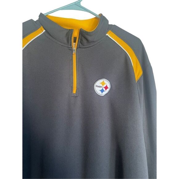 NFL Team Apparel Mens Black Long Sleeve Pittsburgh Steelers Sweatshirt XL - Picture 3 of 10